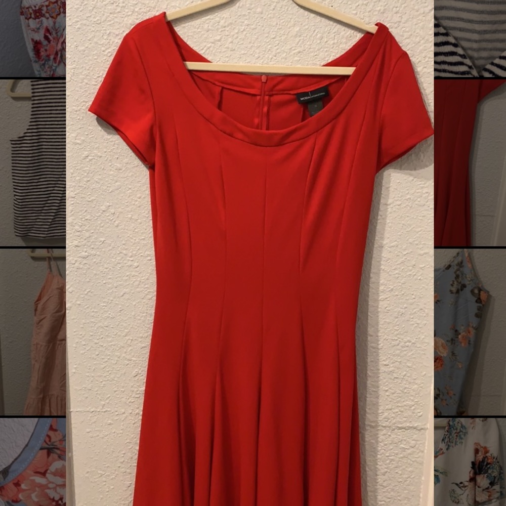 Red swing dress